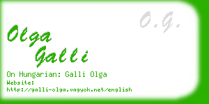 olga galli business card